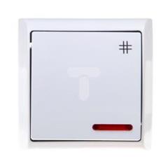 BIS Łącznik krzyżowy 10AX IP20 z podświetleniem LED pomarańczowym biały ŁN-4BS/00