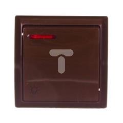 BIS Przycisk światło 1Z 10AX IP20 z podświetleniem LED pomarańczowym brązowy ŁN-5BS/24