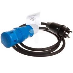 Przewód adapter IP44 1,5m czarny H07RN-F 3G1,5 gniazdo CEE 230V/16A 1132910