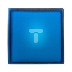Główka lampki sygnalizacyjnej 30x30mm kwadratowa 22mm niebieska ZB5CV063