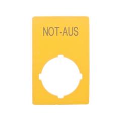 Tabliczka opisowa żółta okrągła NOT-AUS M22-XZK-D99 216471