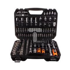 Klucze nasadowe 1/4, 1/2 cala CrV zestaw 108szt. 08-666