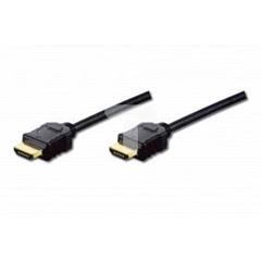 Kabel połączeniowy HDMI Highspeed 1.4 z Eth. GOLD Typ HDMI A/HDMI A, M/M czarny 5m AK-330114-050-S