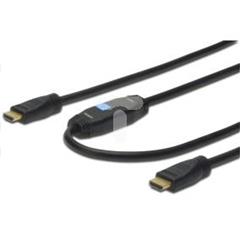 Kabel połączeniowy ze wzmacniaczem HDMI Highspeed 1.4 z Eth. GOLD Typ HDMI A/HDMI A, M/M czarny 15m