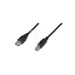 Kabel połączeniowy USB 2.0 Typ USB A/USB B, M/M czarny 1,8m AK-300102-018-S