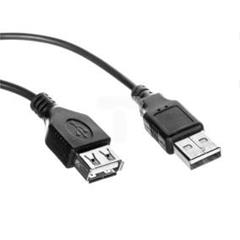 Kabel przedłużający USB 2.0 Typ USB A/USB A, M/Ż czarny 3m AK-300200-030-E