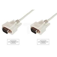 Kabel połączeniowy RS232 1:1 Typ DSUB9/DSUB9, M/M beżowy 3m AK-610107-030-E