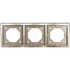 Simon Basic Standard Ramka hermetyczna potrójna IP44 z uszczelką satynowa BMR3B/29 WMYZ-04321x-H013