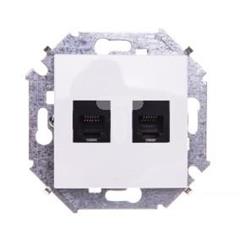 Simon 15 Gniazdo telefoniczne podwójne 2xRJ12 białe 1591532-030 WS15-1591532-030