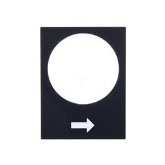 Tabliczka opisowa czarna prostokątna 30x40mm OPUSZCZANIE WOLNO ZB2BY2904