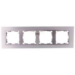 Simon 82 Ramka poczwórna pozioma metalowa inox mat/ramka pośrednia aluminium mat 82947-34 TSI-82947-34