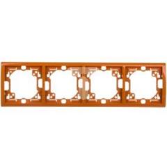 Simon Classic Ramka poczwórna pozioma orzechowa MR4/18 WMYZ-0140xx-U012