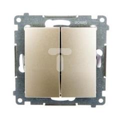 Simon 54 Łącznik hermetyczny świecznikowy IP44 złoty mat DU1W DW5B.01/44 WMDL-550xxx-044