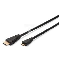 Kabel połączeniowy miniHDMI Highspeed 1.3 GOLD Typ HDMI A/HDMI C, M/M czarny 2m AK-330106-020-S AK-330106-020-S