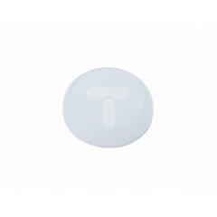 Soczewka lampki 22mm płaska bez opisu biała M22-XL-W 216453