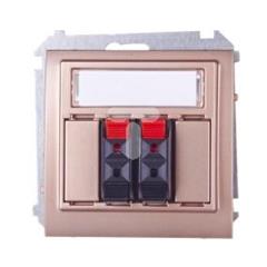 Simon Classic Gniazdo głośnikowe podwójne miedź metalizowana MGL3.01/24 WMCG-02000x-M013