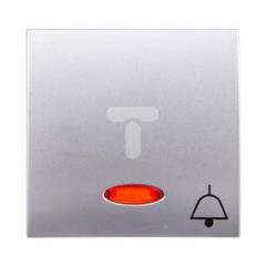 Simon Classic Klawisz pojedynczy przycisku /dzwonek/ z podświetleniem aluminium metalizowane MKD1L/26 WMCL-K1x12x-D013