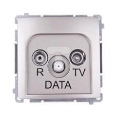 Simon Basic Gniazdo antenowe RTV/DATA satynowe BMAD.01/29 WMUA-06xxxx-H013