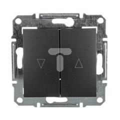 SEDNA Łącznik żaluzjowy 2-biegunowy z blokadą elektryczną 10A grafitowy SDN1300170