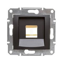 SEDNA Płytka centralna pojedyncza pod wkład komputerowy RJ45 SYSTIMAX grafitowa SDN4300570