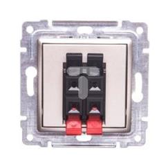 VENA Gniazdo głośnikowe podwójne stereofoniczne satynowe 515071