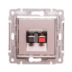VENA Gniazdo głośnikowe pojedyncze stereofoniczne aluminium 514072