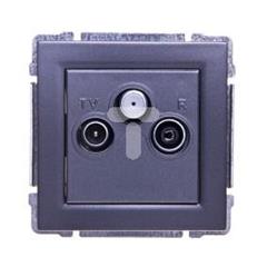 KOS66 Gniazdo antenowe RTV/SAT przelotowe grafitowe 666077