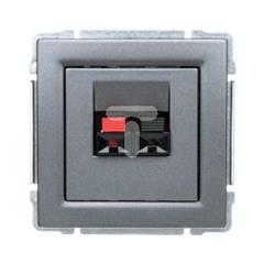 KOS66 Gniazdo głośnikowe pojedyncze stereofoniczne grafitowe 666072