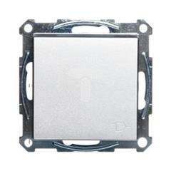 Merten System M Gniazdo pojedyncze z/u 16A IP44 z ochroną styków i klapką aluminium  MTN2514-0460