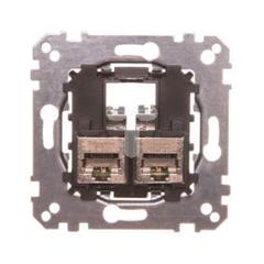 Merten System M Gniazdo komputerowe podwójne RJ45 kat.6A F/STP mechanizm MTN4576-0022