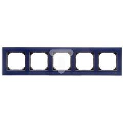 Merten System M Ramka pięciokrotna szklana szafirowa MTN4050-3278