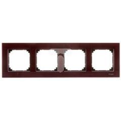 Merten System M Ramka poczwórna szklana rubinowa MTN4040-3206