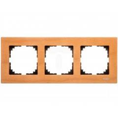 Merten System M Ramka potrójna drewno buk MTN4053-3470