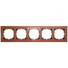 Merten System M Ramka pięciokrotna drewno wiśniowy MTN4055-3472