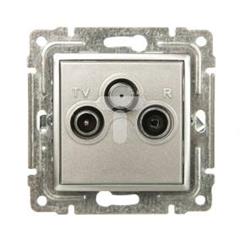 VENA Gniazdo antenowe RTV/SAT przelotowe aluminium 514077