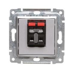 VENA Gniazdo głośnikowe podwójne strereofoniczne aluminium 514071