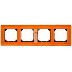 Merten System M Ramka poczwórna szklana pionowa/pozioma kalcytowy MTN404402