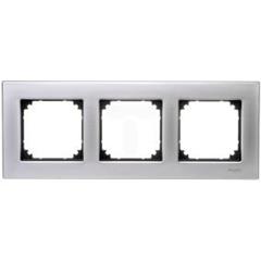 Merten System M Ramka potrójna metalowa platynowy srebrny MTN403360