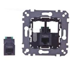 Merten System M Gniazdo komputerowe podwójne RJ45 kat.5e UTP mechanizm MTN4575-0002