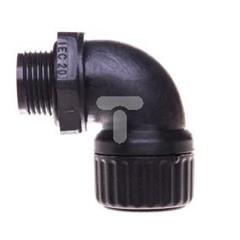 Dławnica kątowa do węża osłonowego M20 IP65 SILVYN HW-M 20x1,5 czarna 55501700