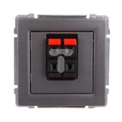 KOS66 Gniazdo głośnikowe podwójne stereofoniczne grafitowe 666071