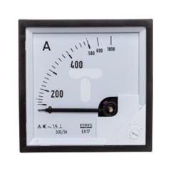 Amperomierz analogowy tablicowy 500/1000A do przekładnika 500/5A 72x72mm IP50 C3 K=90 st. EA17N F42200000000