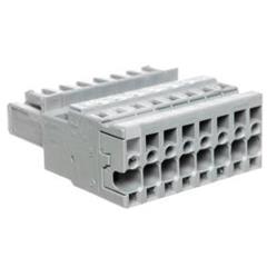 Gniazdo X-COM 1-przewodowe 8-biegunowe szare 769-108