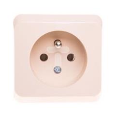 Prima Gniazdo pojedyncze z/u 16A IP20 beżowe WDE001130