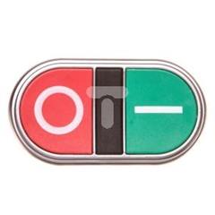 Napęd przycisku podwójny zielony/czerwony /O-I/ z samopowrotem LPCB7123