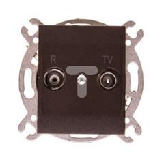 Catrin Gniazdo antenowe podwójne RTV końcowe bez ramki czekoladowy metalik 2152-14