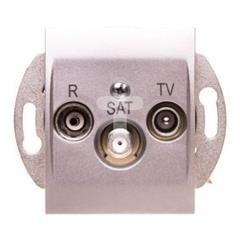 Catrin Gniazdo antenowe RD/TV/SAT końcowe bez ramki srebrne 2153-16