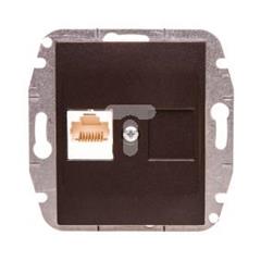 Catrin Gniazdo komputerowe pojedyncze RJ45 kat.5e bez ramki czekoladowy metalik 2148-14