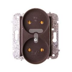 Catrin Gniazdo podwójne b/u 16A IP20 bez ramki czekoladowy metalik 2144-14