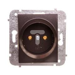 Catrin Gniazdo pojedyncze b/u 16A bez ramki czekoladowy metalik 2131-14